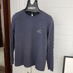 Vineyard Vines Navy Long Sleeve Shirt, Medium